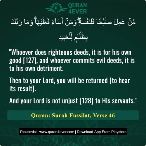 Quran Surah 41 Verse 46