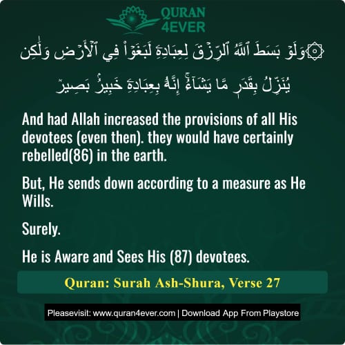 Quran Surah 42 Verse 27