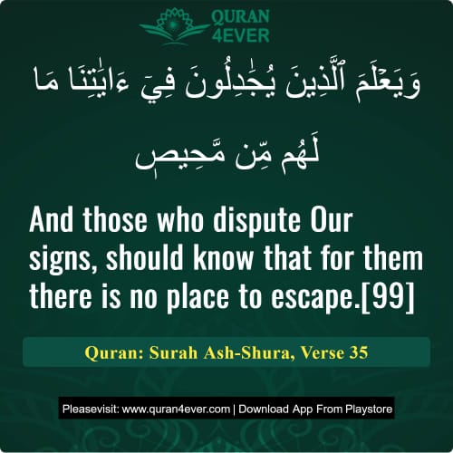Quran Surah 42 Verse 35