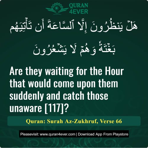 Quran Surah 43 Verse 66