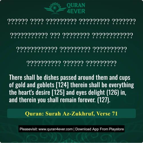 Quran Surah 43 Verse 71