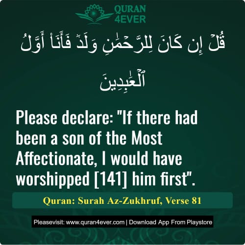 Quran Surah 43 Verse 81