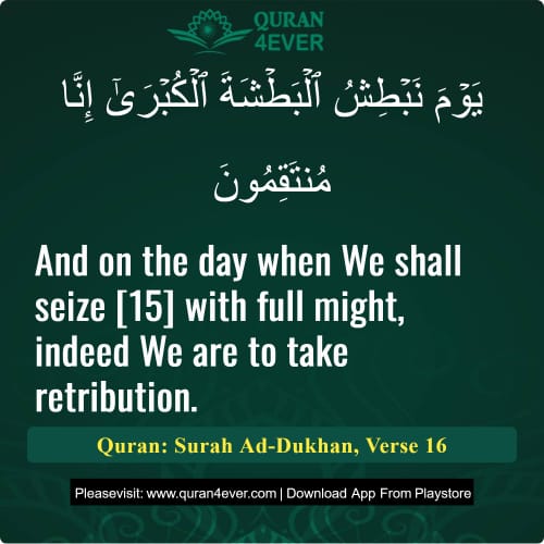 Quran Surah 44 Verse 16