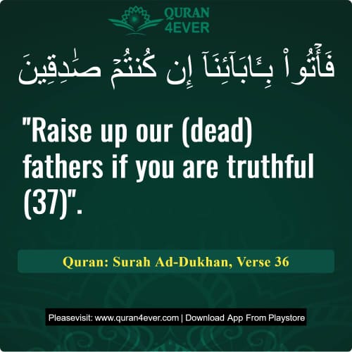 Quran Surah 44 Verse 36