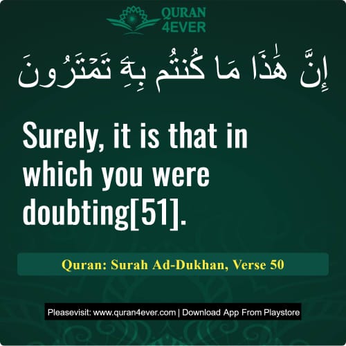 Quran Surah 44 Verse 50