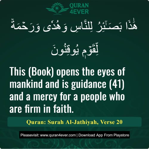 Quran Surah 45 Verse 20