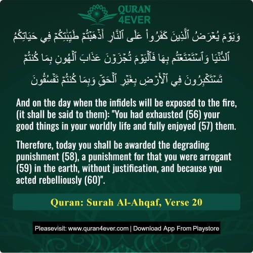 Quran Surah 46 Verse 20