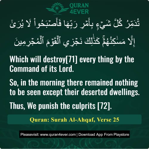 Quran Surah 46 Verse 25