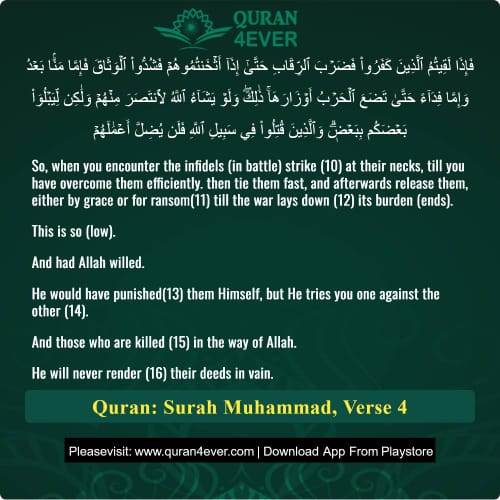 Quran Surah 47 Verse 4