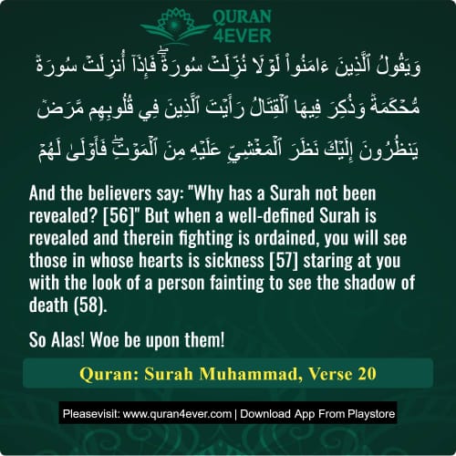 Quran Surah 47 Verse 20