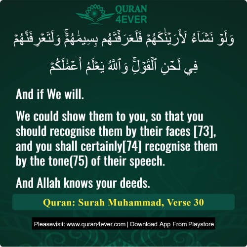 Quran Surah 47 Verse 30