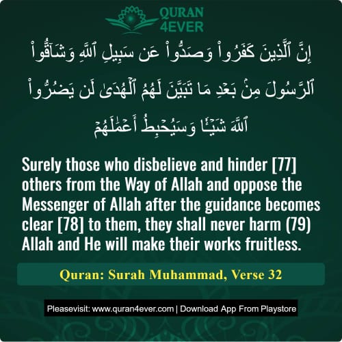 Quran Surah 47 Verse 32