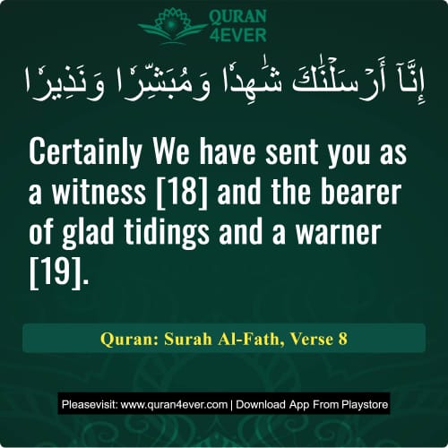 Quran Surah 48 Verse 8