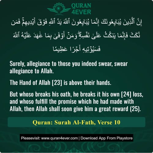 Quran Surah 48 Verse 10