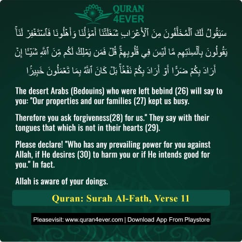 Quran Surah 48 Verse 11