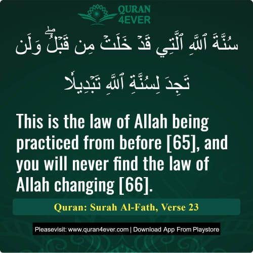 Quran Surah 48 Verse 23