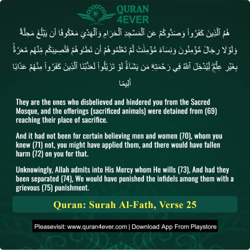 Quran Surah 48 Verse 25