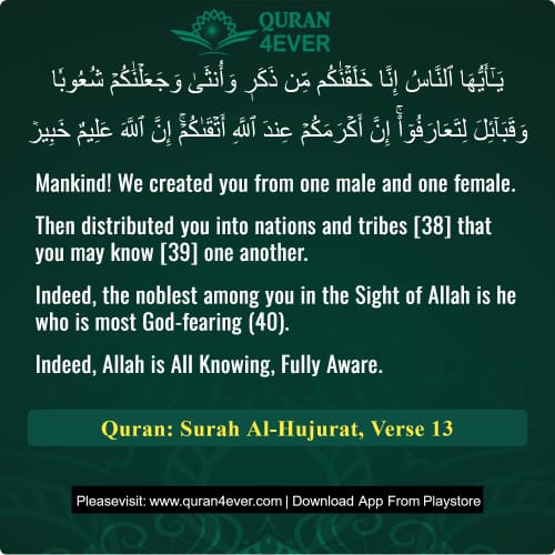 Quran Surah 49 Verse 13