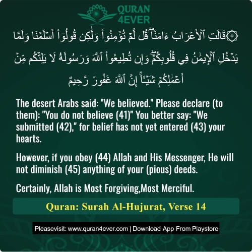 Quran Surah 49 Verse 14