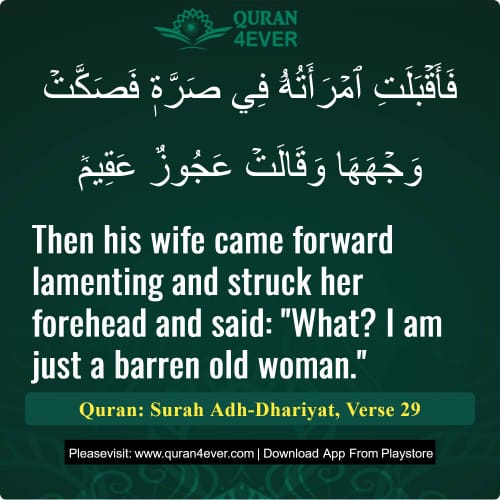 Quran Surah 51 Verse 29