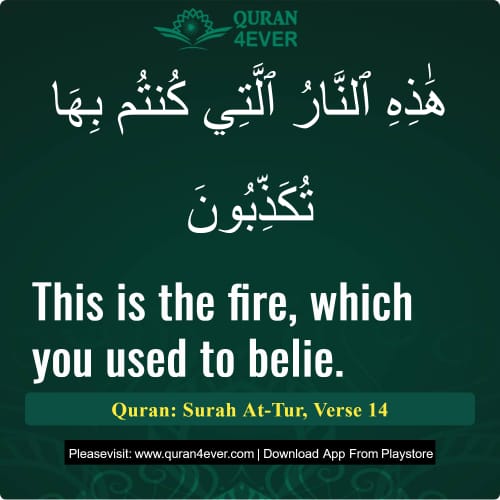Quran Surah 52 Verse 14