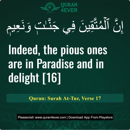 Quran Surah 52 Verse 17