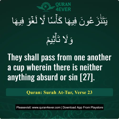 Quran Surah 52 Verse 23