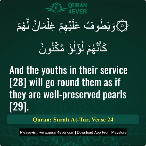 Quran Surah 52 Verse 24
