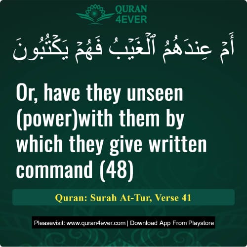 Quran Surah 52 Verse 41