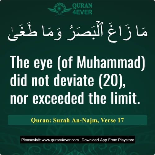 Quran Surah 53 Verse 17