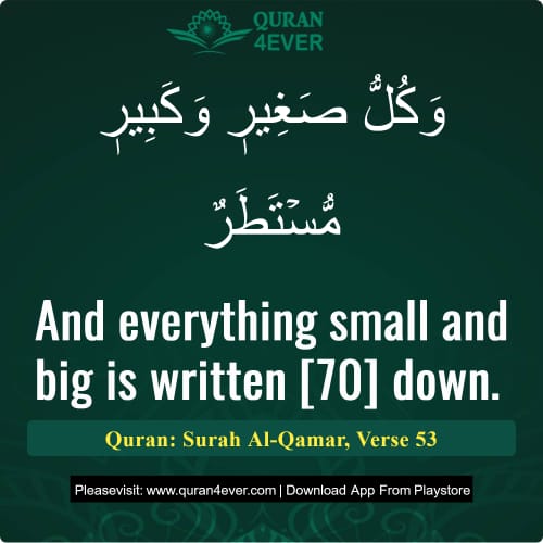 Quran Surah 54 Verse 53