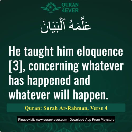 Quran Surah 55 Verse 4