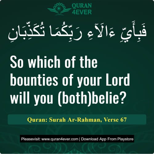 Quran Surah 55 Verse 67