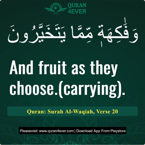 Quran Surah 56 Verse 20
