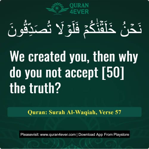 Quran Surah 56 Verse 57