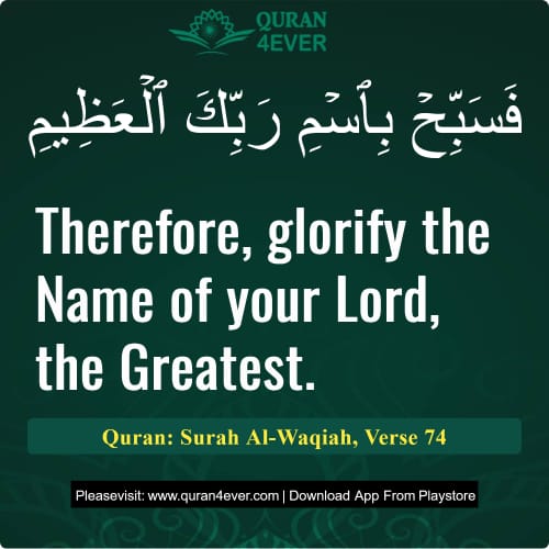 Quran Surah 56 Verse 74