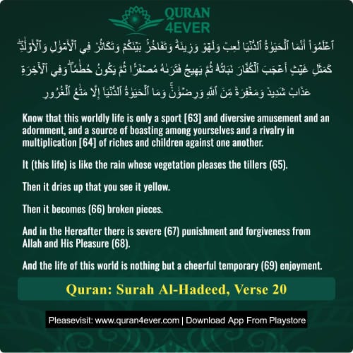 Quran Surah 57 Verse 20