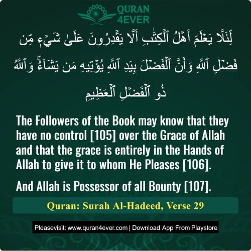 Quran Surah 57 Verse 29