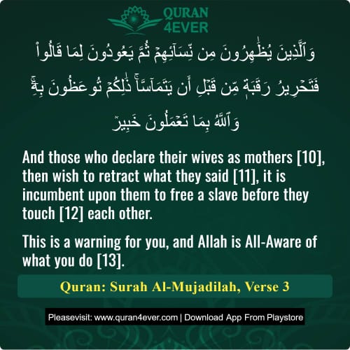 Quran Surah 58 Verse 3