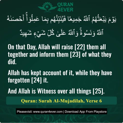 Quran Surah 58 Verse 6