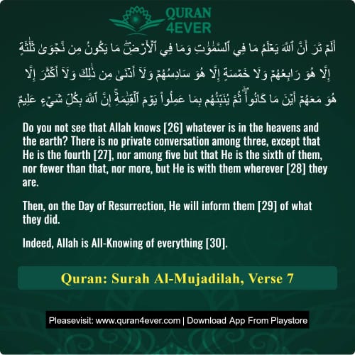 Quran Surah 58 Verse 7