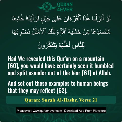 Quran Surah 59 Verse 21