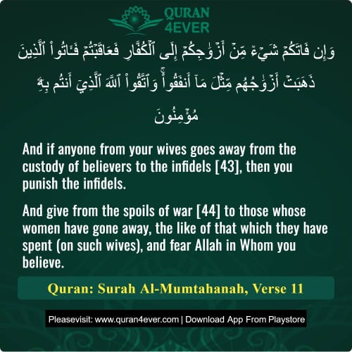 Quran Surah 60 Verse 11