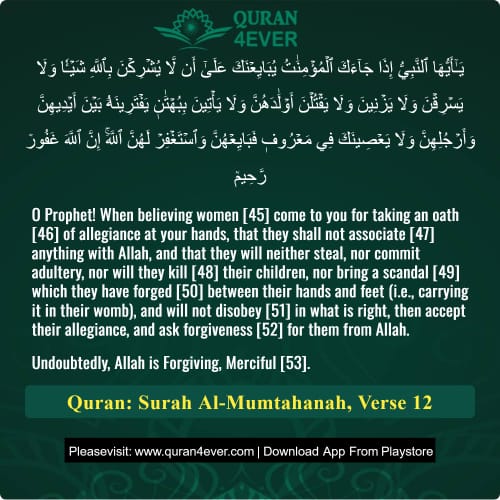 Quran Surah 60 Verse 12