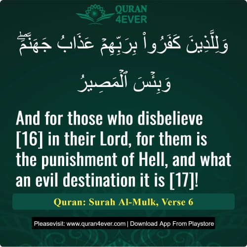 Quran Surah 67 Verse 6