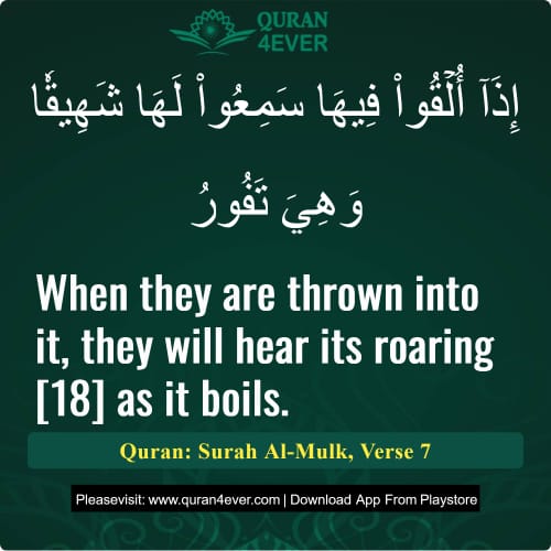 Quran Surah 67 Verse 7