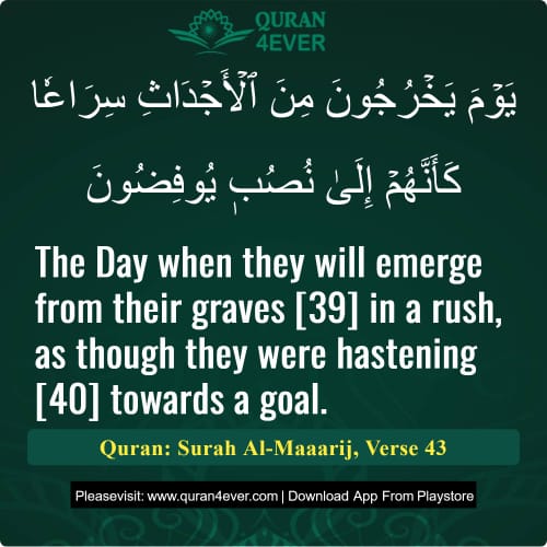 Quran Surah 70 Verse 43