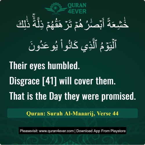 Quran Surah 70 Verse 44