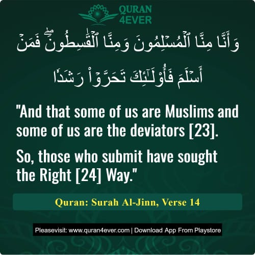 Quran Surah 72 Verse 14
