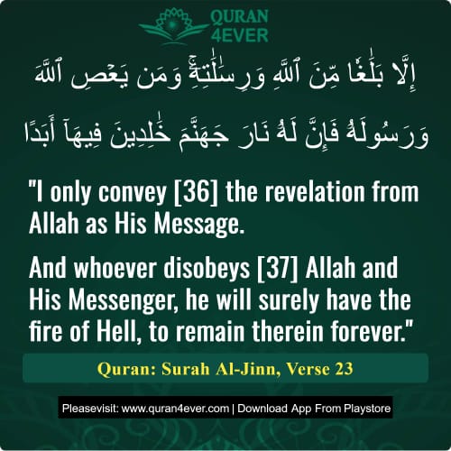 Quran Surah 72 Verse 23